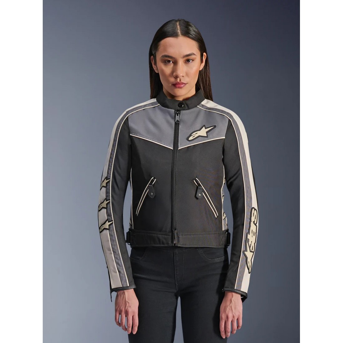 Chaqueta Mujer Alpinestars Stella T-Dyno Resistente Al Agua Black Dark Gray Ecru TALLA CHAQUETA XS
