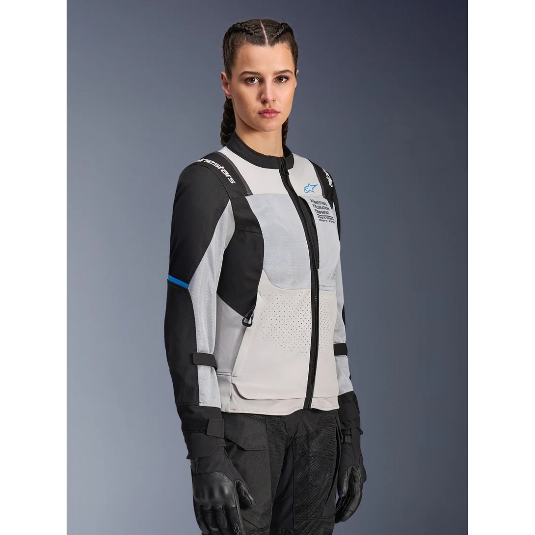 Chaqueta Mujer Alpinestars Stella St-2 Air Ice Gray Black TALLA CHAQUETA XS