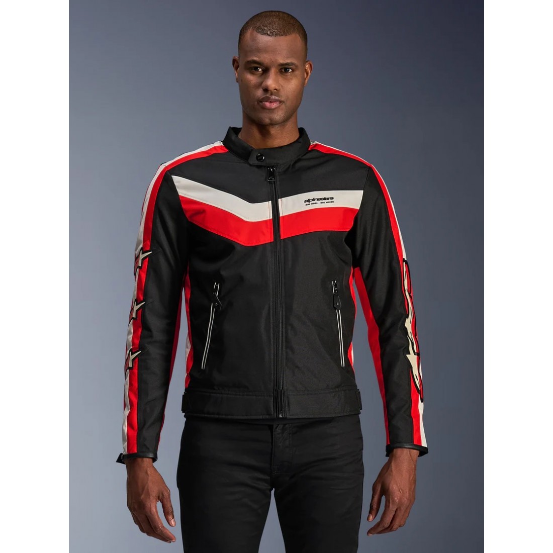 Chaqueta Alpinestars T-Dyno Resistente WR Black Bright Red Ecru TALLA CHAQUETA S