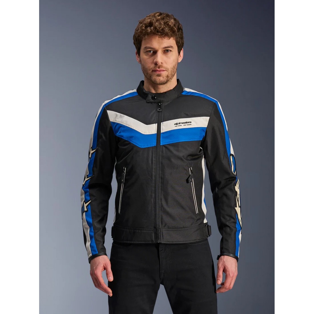 Chaqueta Alpinestars T-Dyno Resistente WR Black Blue Ecru TALLA CHAQUETA S