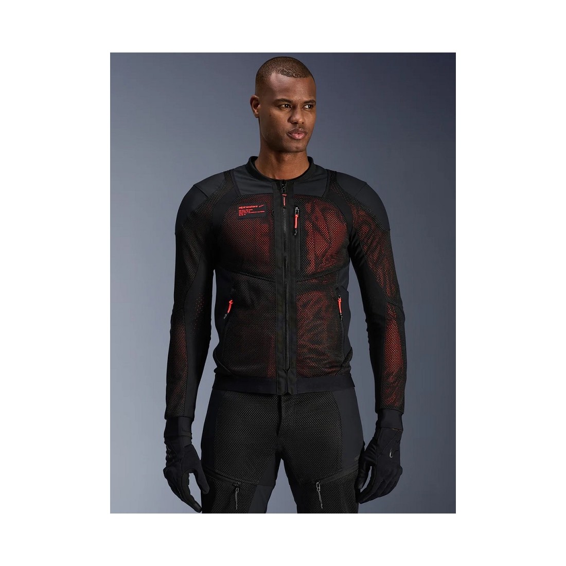 Chaqueta Alpinestars Troop-Air Pro Black Red Fluo TALLA CHAQUETA S