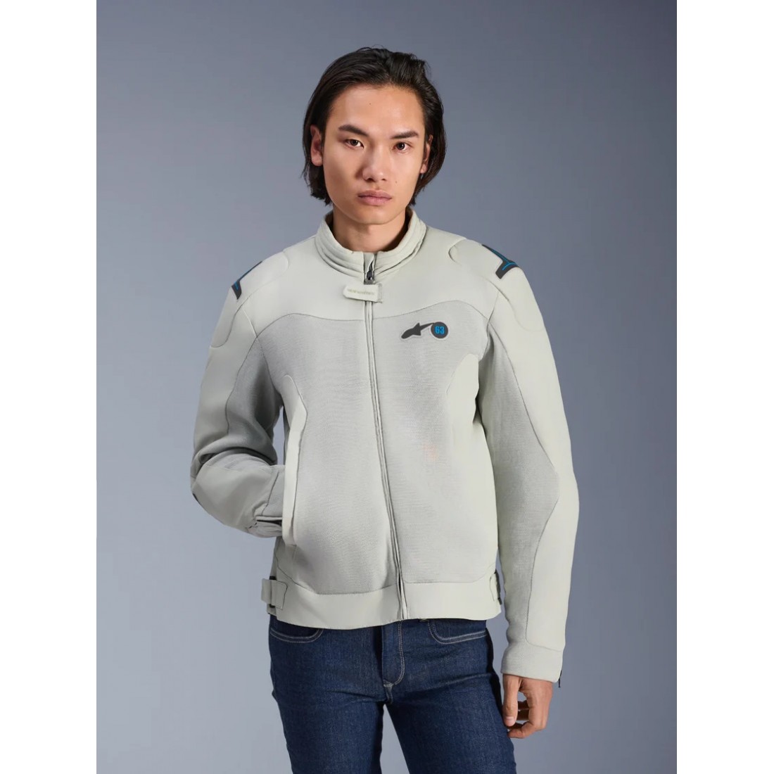 Chaqueta Alpinestars Air Circal-1 Metal Gray Methyl Blue TALLA CHAQUETA S