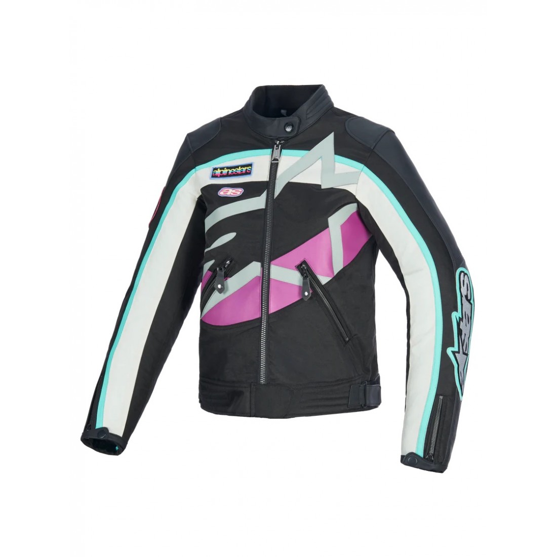 Chaqueta Mujer Alpinestars Idles Black Off White Purple TALLA JERSEY XS