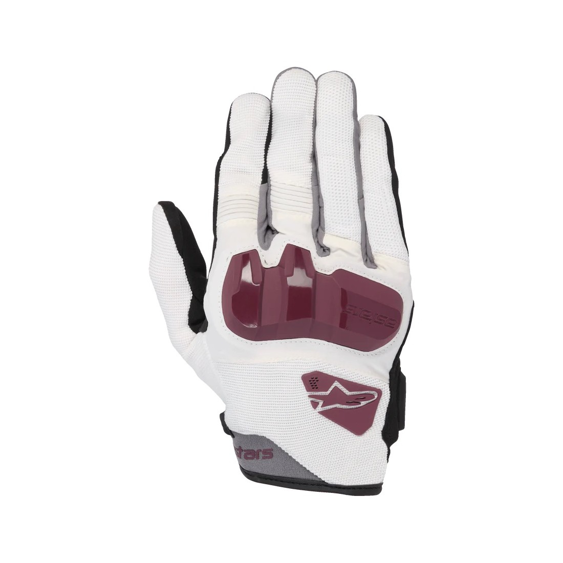 Guantes Mujer Alpinestars Chrome Off White Burgundy TALLA GUANTES XS