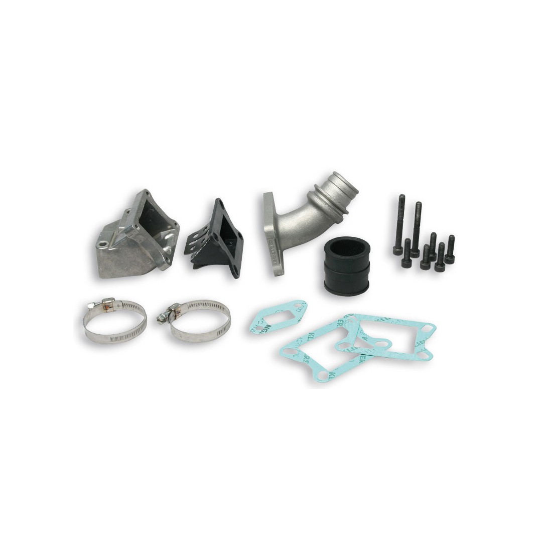 Conjunto colector admisión laminar cárter PK 125