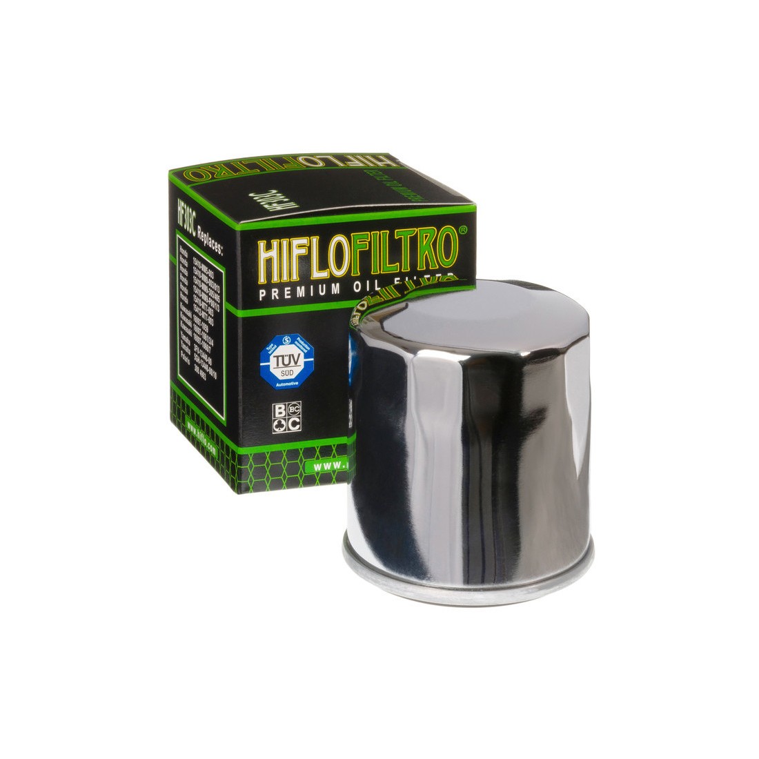 Hiflofiltro Filtro de Aceite HF303C Cromado