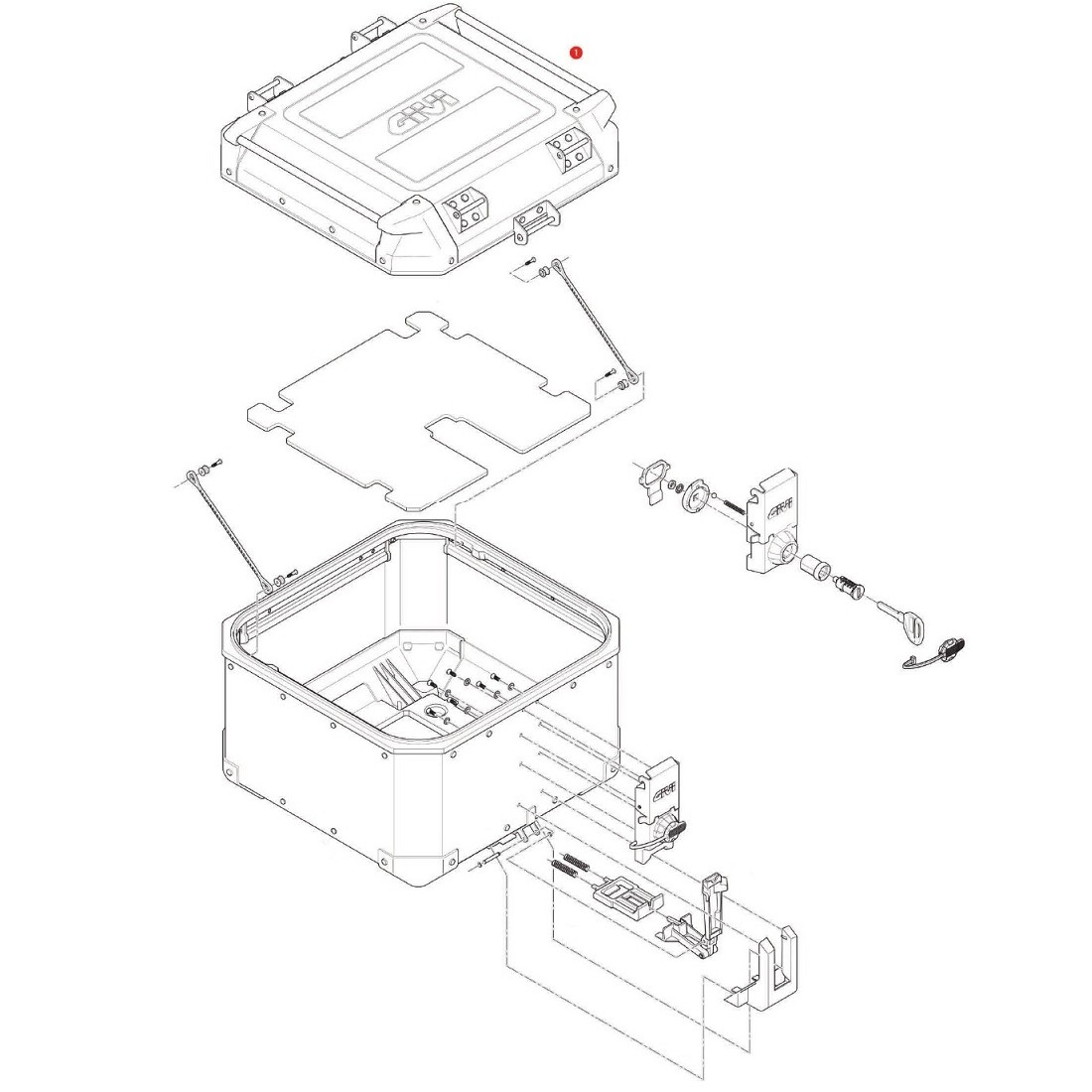 RM TAPA MONTADA ALUMINIO NEGROOBKN58B NE