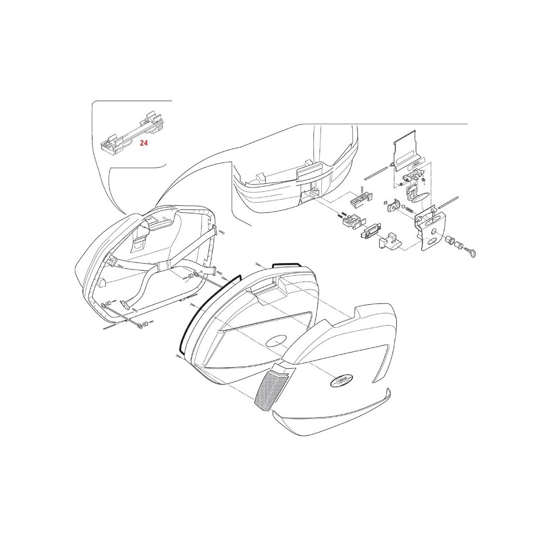 RM PLX GANCHOS DX/SX PARA V35