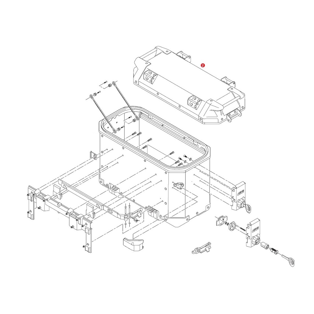 RM TAPA DX MONTADA PLATA OBKN37ARCM NEW