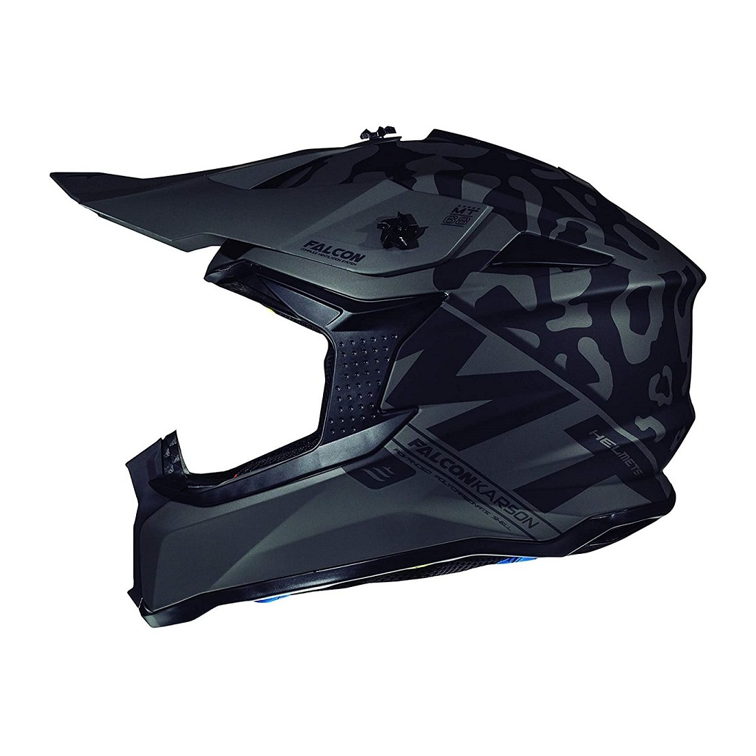 Visera MX802 Falcon Karson F0 Negro Mate