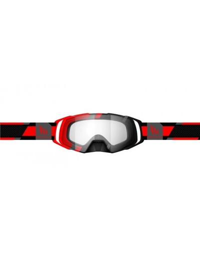 GAFA MX EVO STRIPES NEGRO/ROJO
