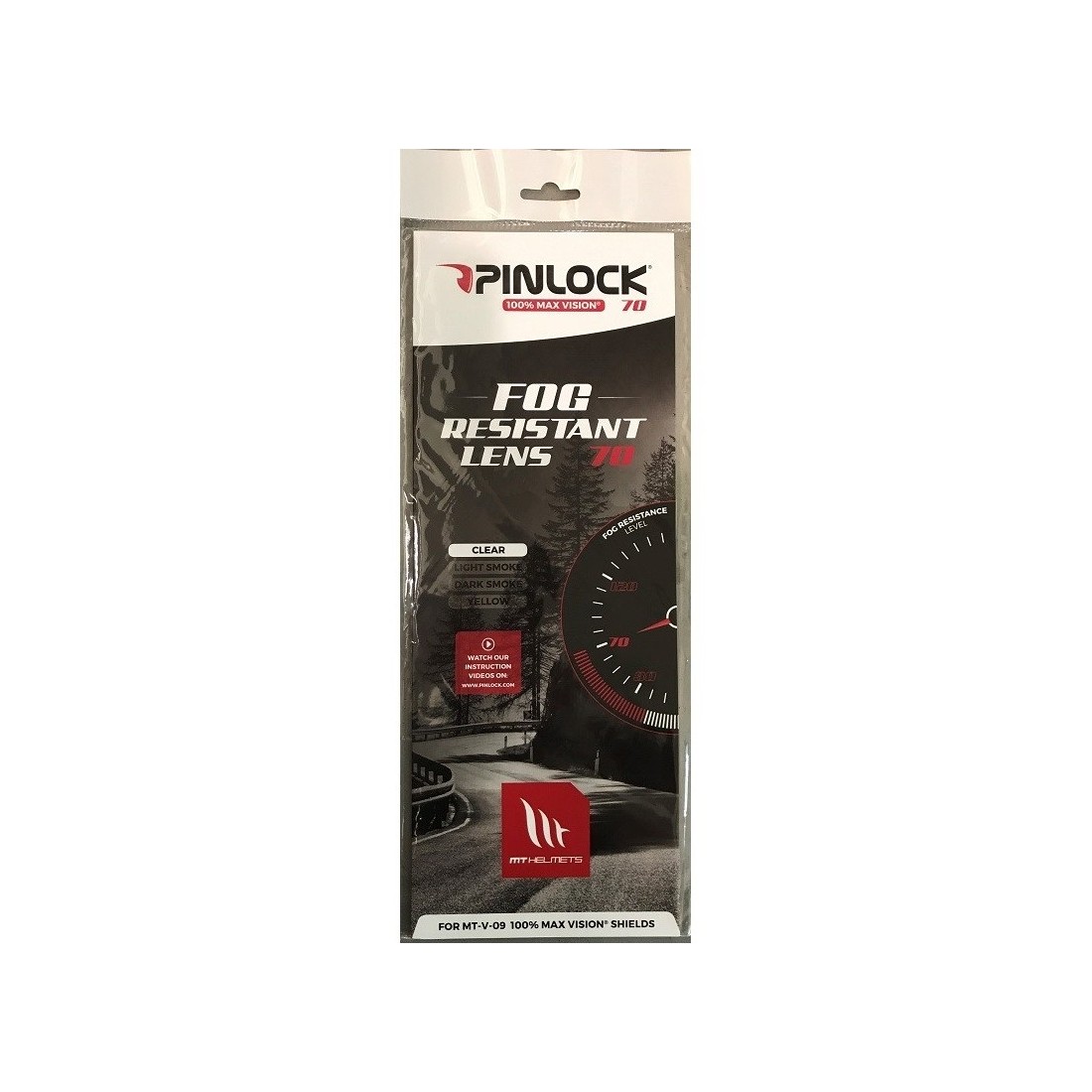 DKS 155 LAMINA PINLOCK MAX VISION PARA PANTALLA MT-V-09 TRANSPARENTE