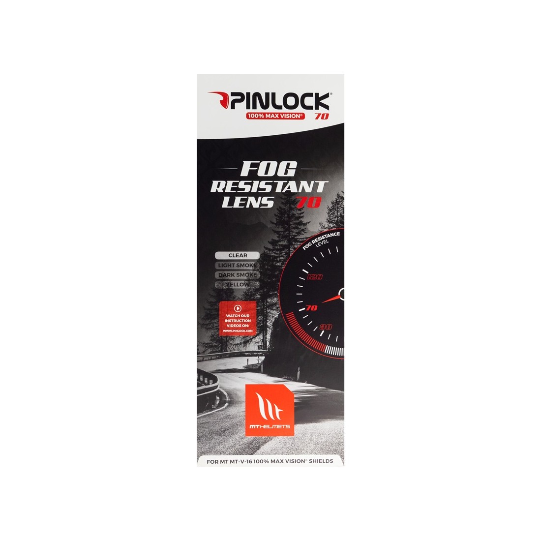 DKS 193 LAMINA PINLOCK MAX VISION PARA PANTALLA MT-V-16 TRANSPARENTE
