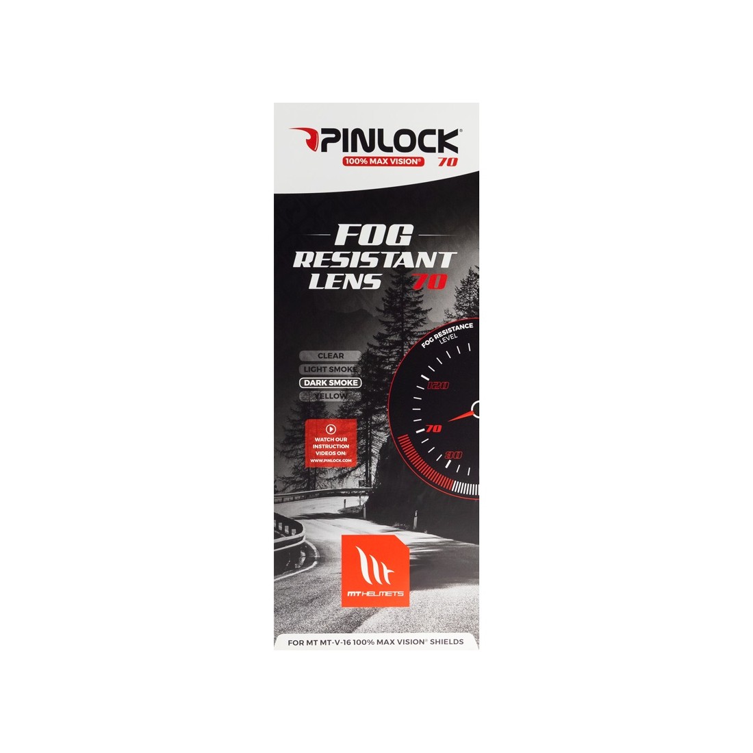 DKS 193 LAMINA PINLOCK MAX VISION PARA PANTALLA MT-V-16 NEGRA