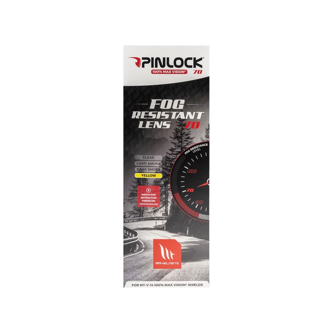 DKS 209 LAMINA PINLOCK MAX VISION PARA PANTALLA MT-V-14 AMARILLA