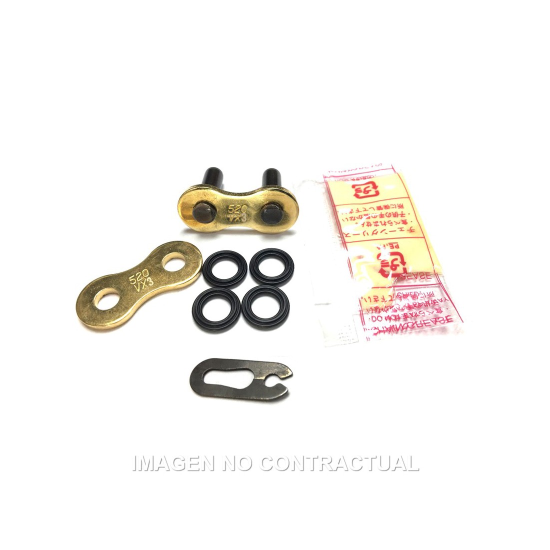 Enganche clip DID 520 VX3 oro (FJ)