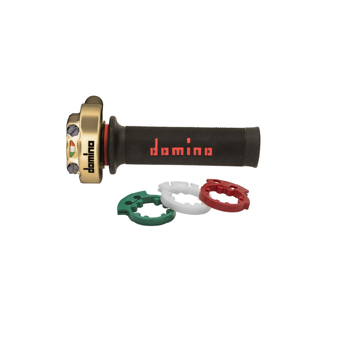 Mando Gas Domino XM2 Dorado con Puños 3846.03