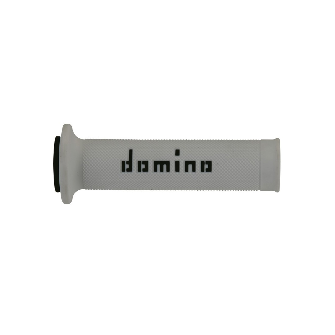 Puños Domino On Road Blanco - Negro Abiertos D 22 mm L 120-125 mm