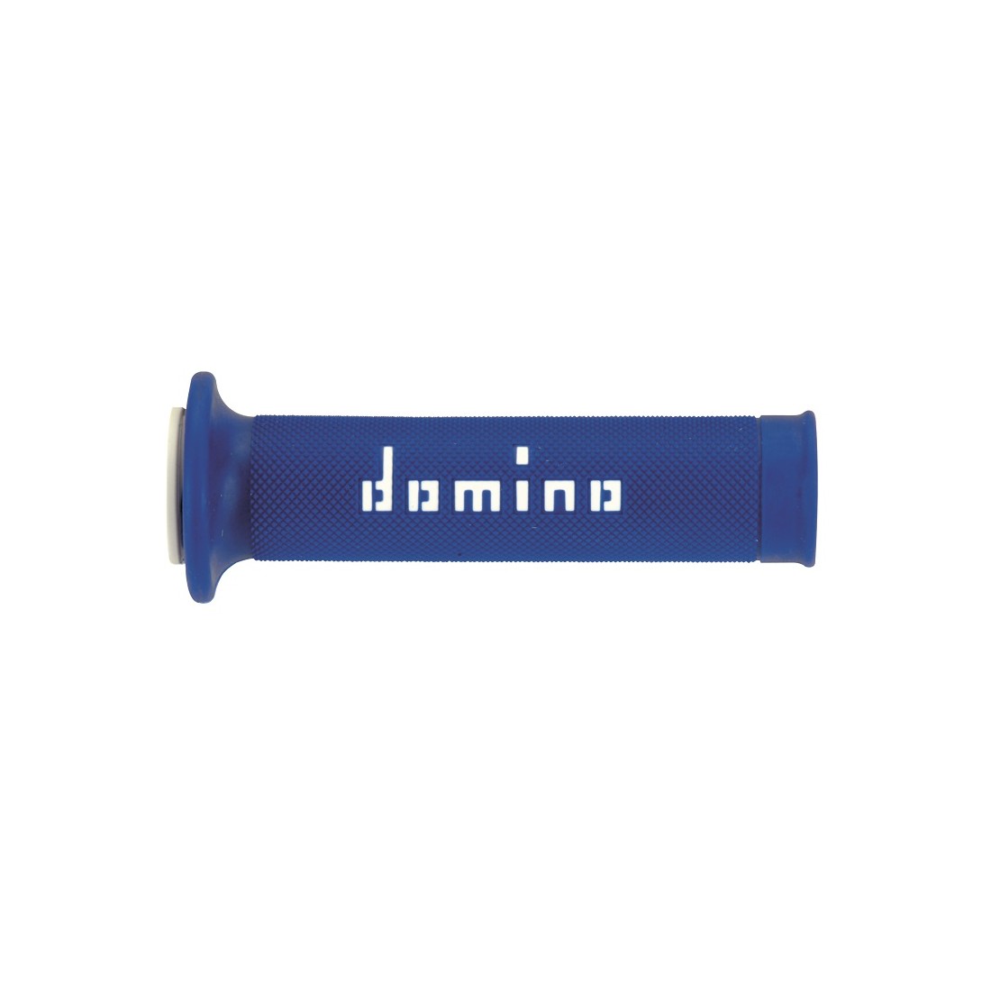 Puños Domino On Road Azul - Blanco Abiertos D 22 mm L 120-125 mm