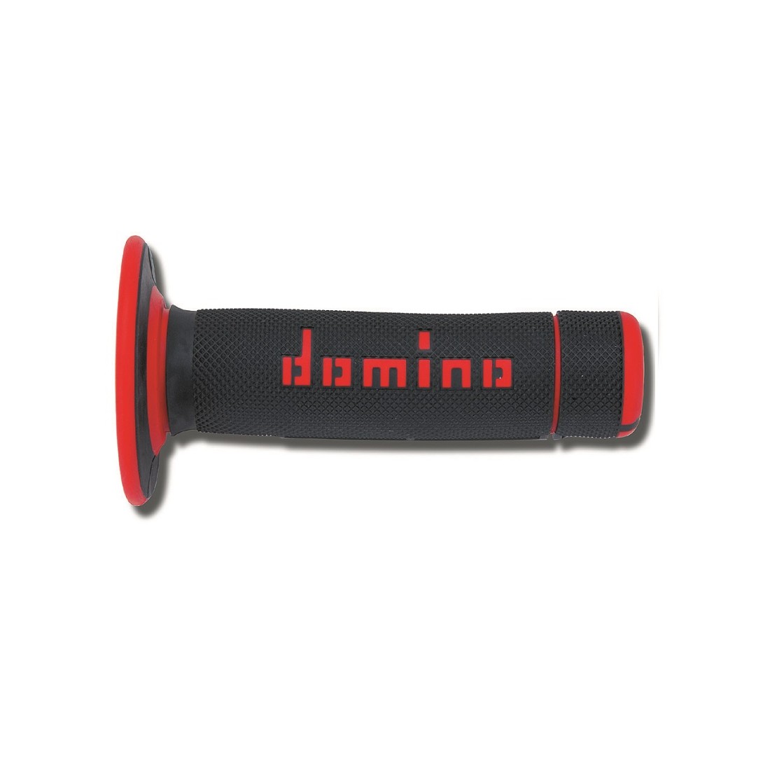 Puños Domino Off Road Negro - Rojo Cerrados D 22 mm L 118 mm