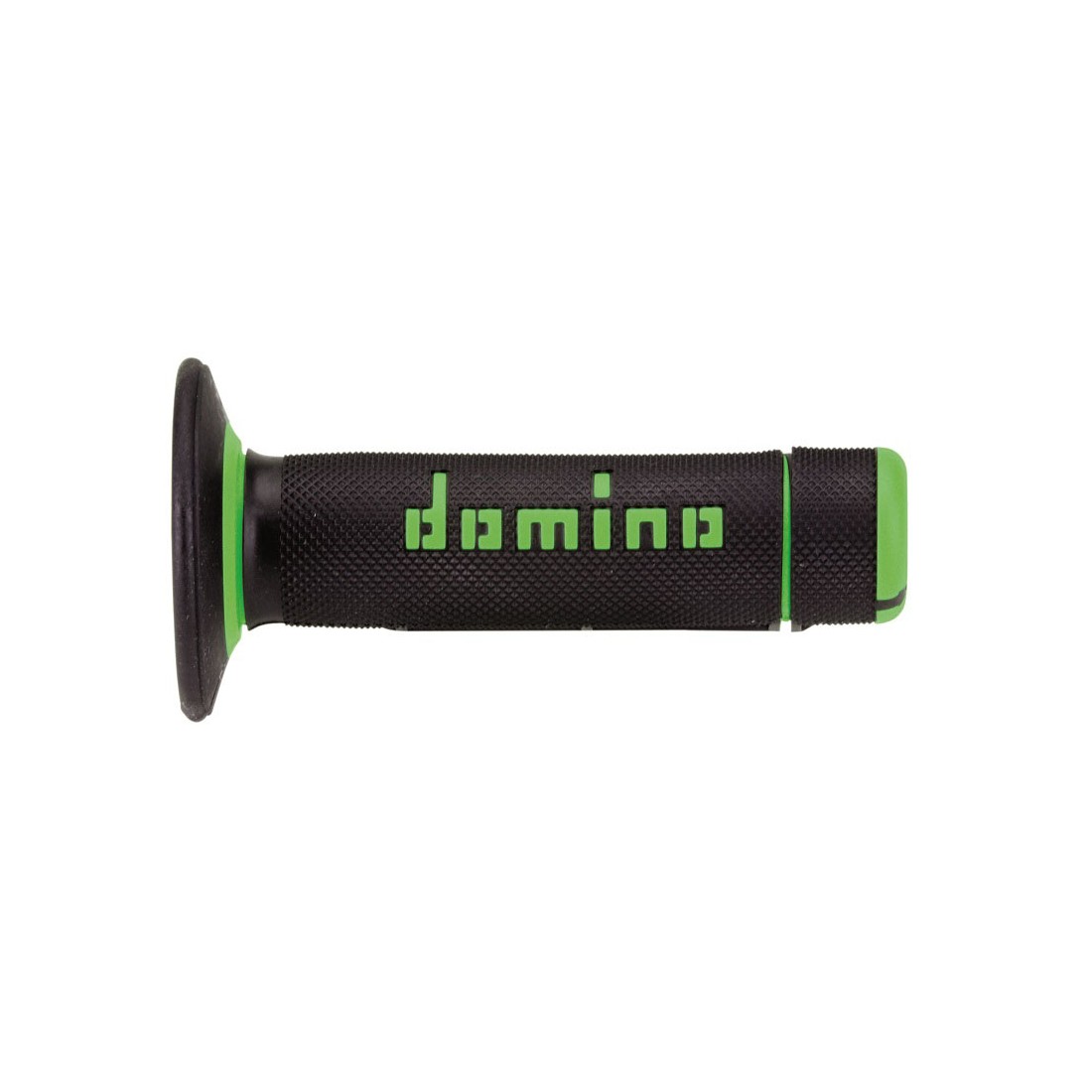 Puños Domino Off-road Negro - Verde Cerrados D 22 mm L 118 mm