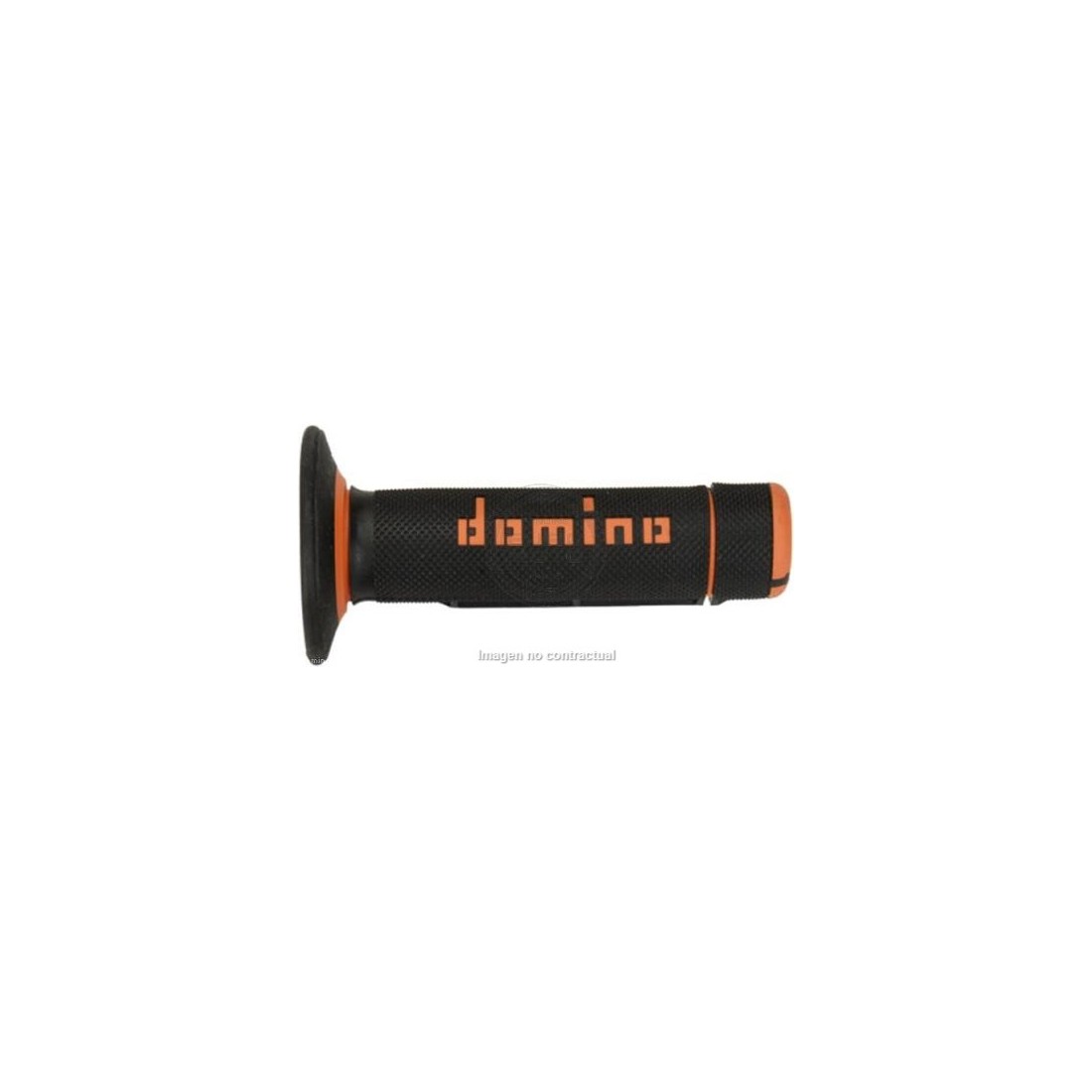 Puños Domino Off Road Negro - Naranja Cerrados D 22 mm L 118 mm