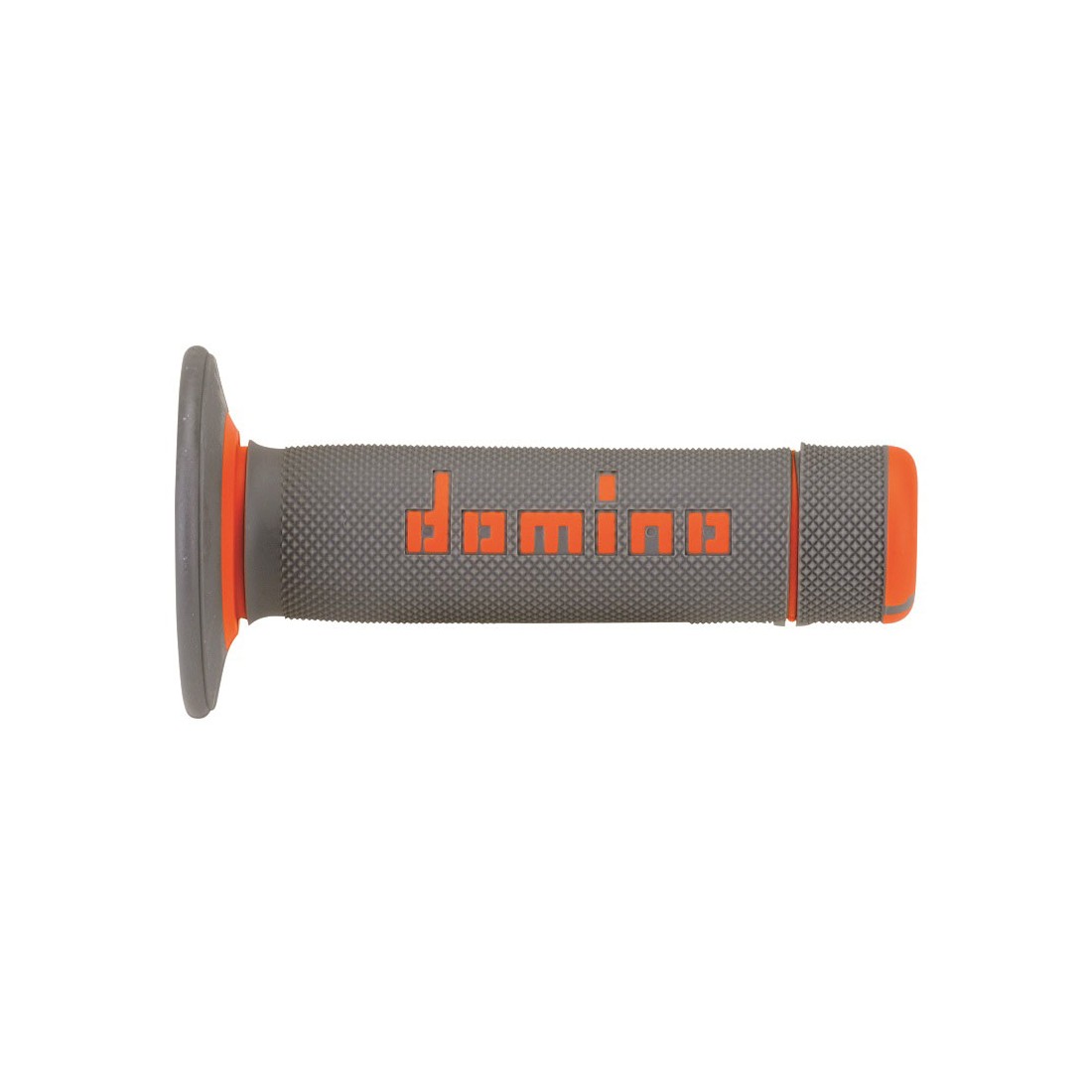 Puños Domino Off Road Gris - Naranja Cerrados D 22 mm L 118 mm
