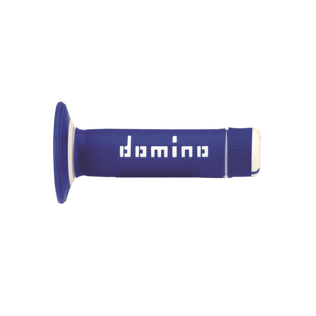 Puños Domino Off Road Azul - Blanco Cerrados D 22 mm L 118 mm
