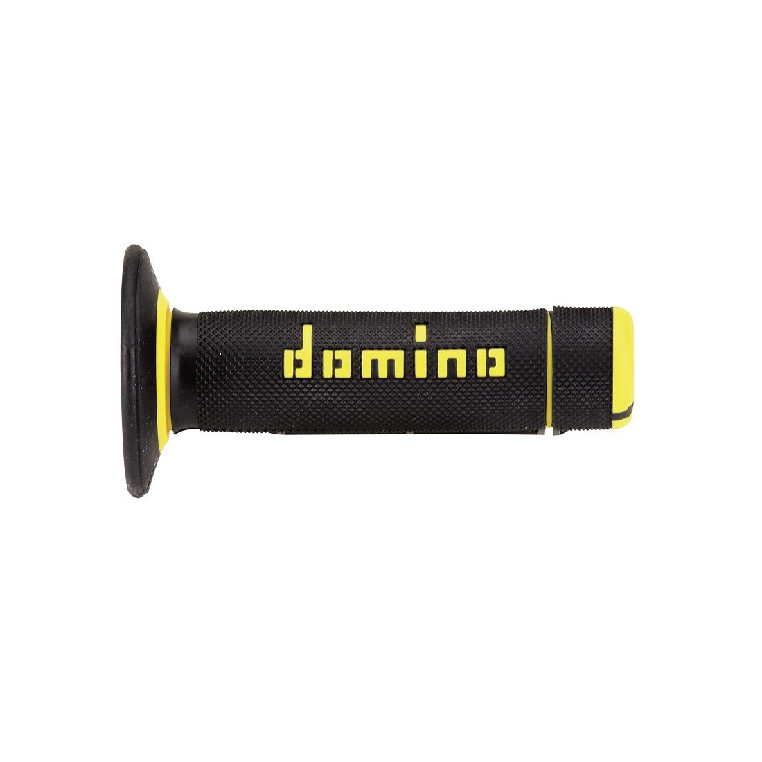 Puños Domino Off Road Negro - Amarillo Cerrados D 22 mm L 118 mm