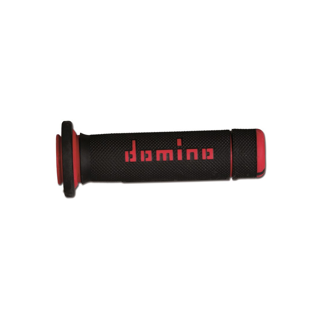 Puños Domino ATV Negro - Rojo Cerrados D 22 mm L 118- 122 mm