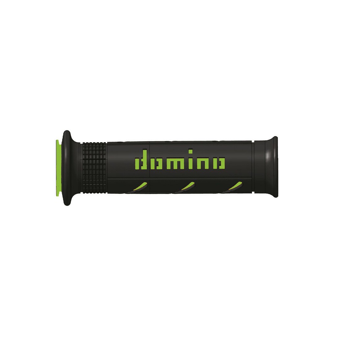 Puños Domino XM2 Super soft Negro - Verde Abiertos D 22 mm L 120-125 mm