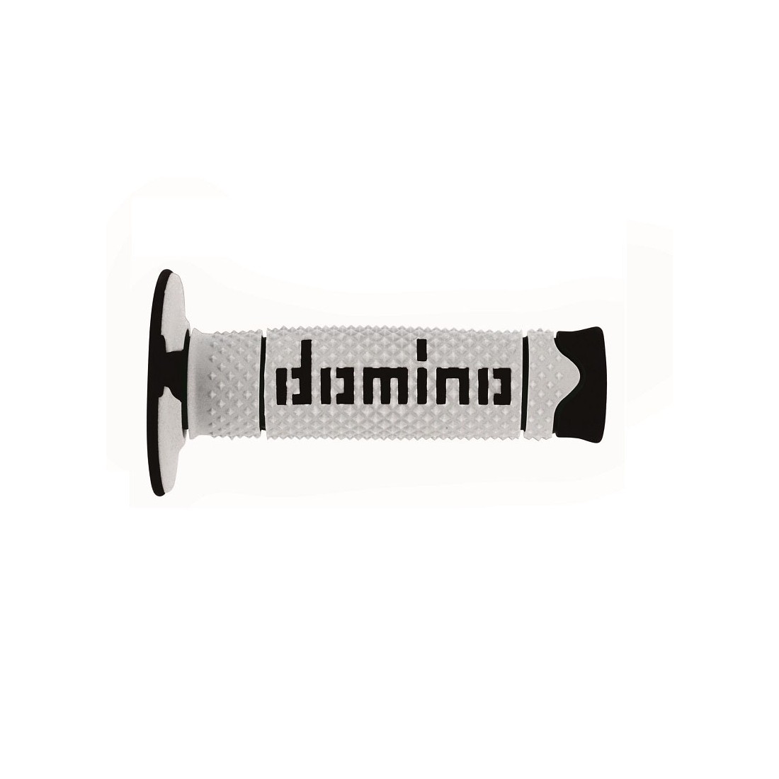 Puños Domino DSH Off Road Blanco - Negro Cerrados D 22 mm L 120 mm