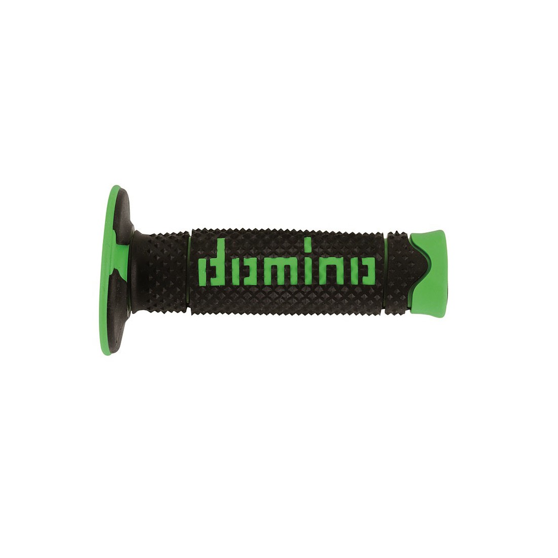 Puños Domino DSH Off Road Negro - Verde Cerrados D 22 mm L 120 mm