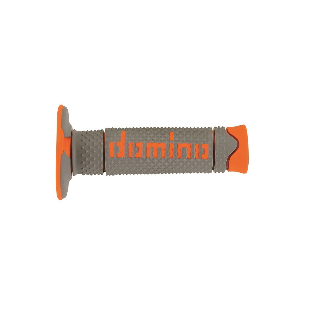 Puños Domino DSH Off Road Gris - Naranja Cerrados D 22 mm L 120 mm