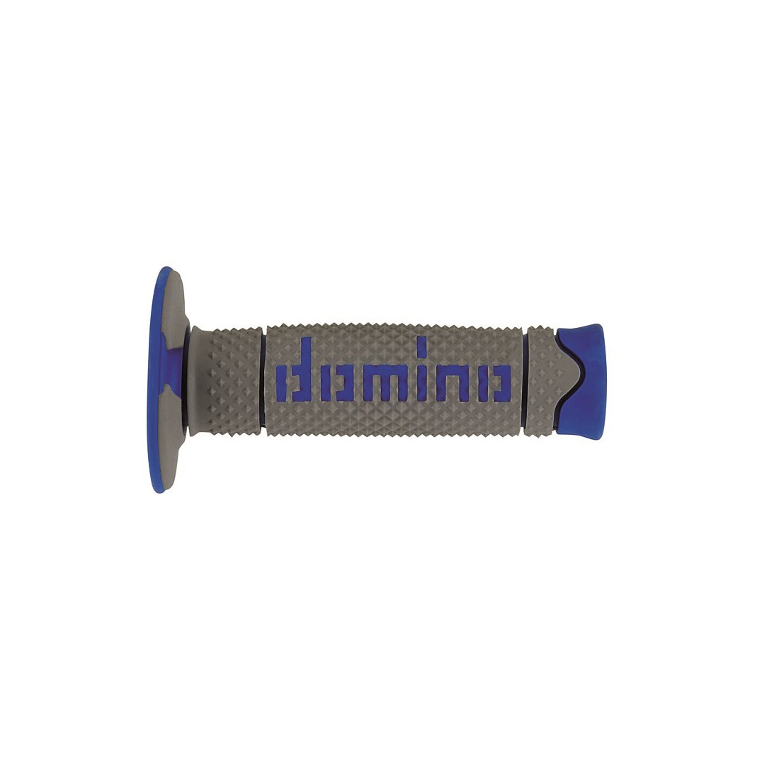 Puños Domino DSH Off Road Gris - Azul Cerrados D 22 mm L 120 mm