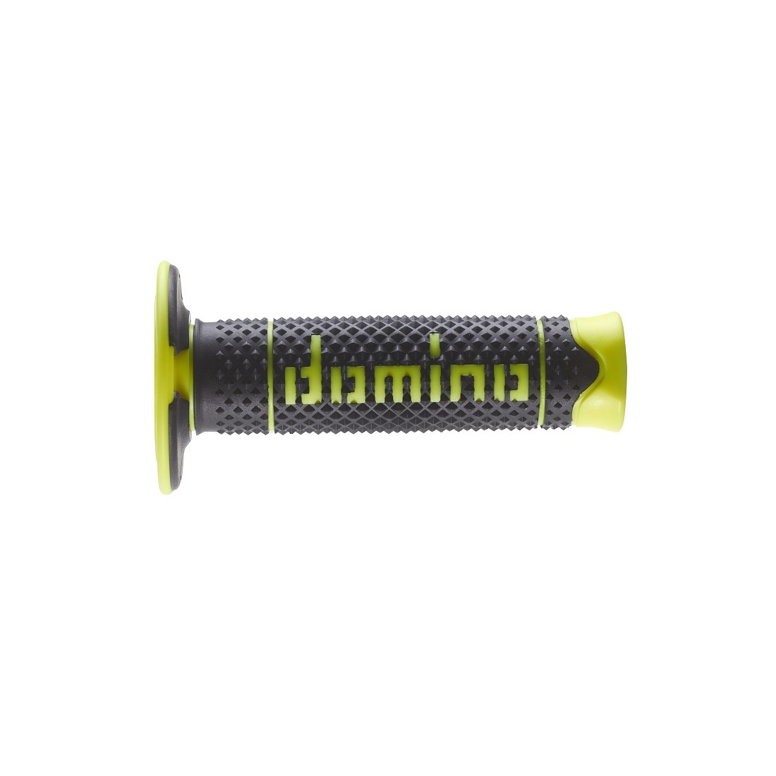 Puños Domino DSH Off Road Negro - Amarillo Fluor Cerrados D 22 mm L 120 mm