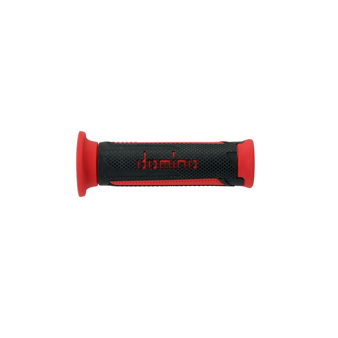 Puños Domino Turismo Antracita-Rojo Abiertos D 22 mm L 120 mm