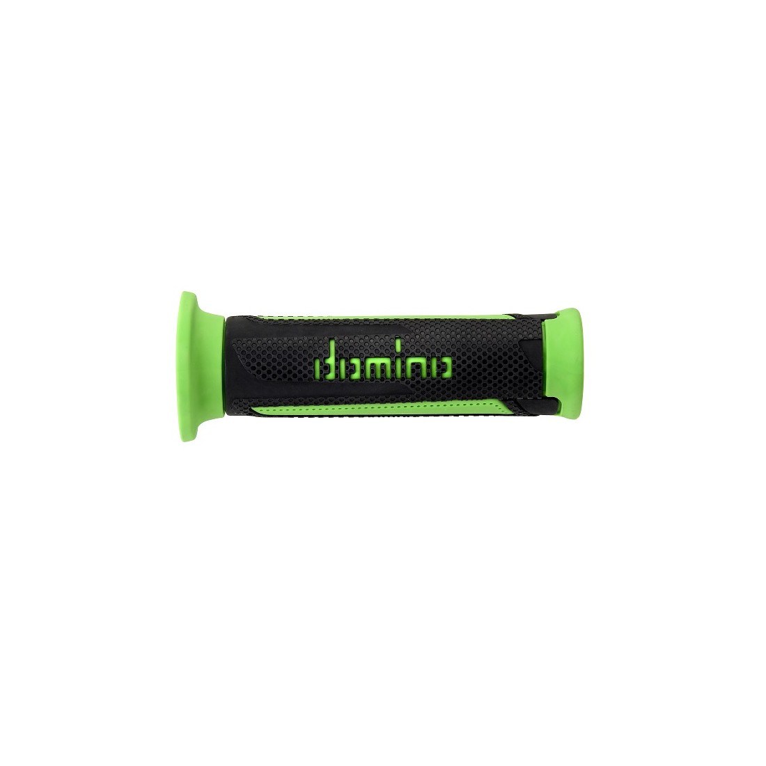 Puños Domino Turismo Antracita-Verde Abiertos D 22 mm L 120 mm