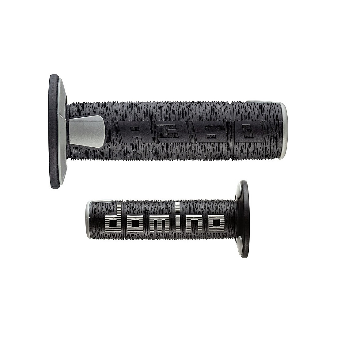 Puños Domino Off Road RPS Negro - Gris Abiertos D 22 mm L 120 mm