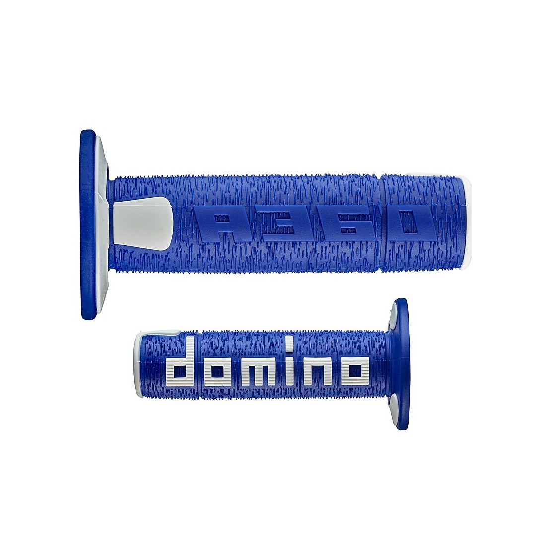 Puños Domino Off Road RPS Azul - Blanco Abiertos D 22 mm L 120 mm
